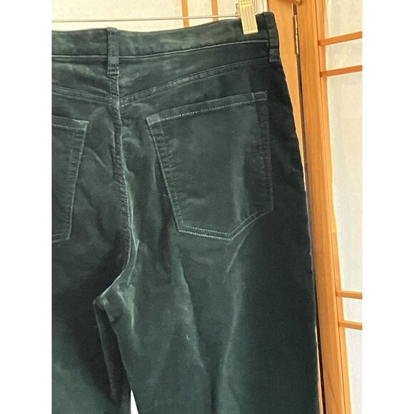 New Banana Republic, Size 28 Emerald Green Velvet High Rise Slim fit Pants - Picture 7 of 7